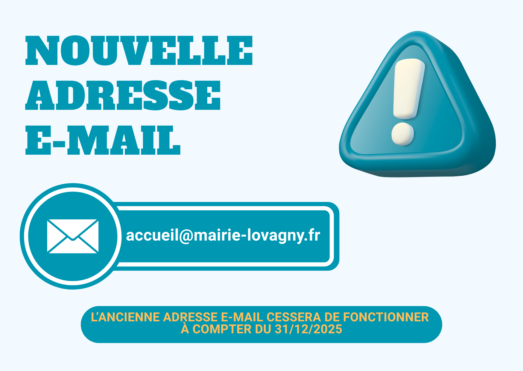 CHANGEMENT ADRESSE E MAIL