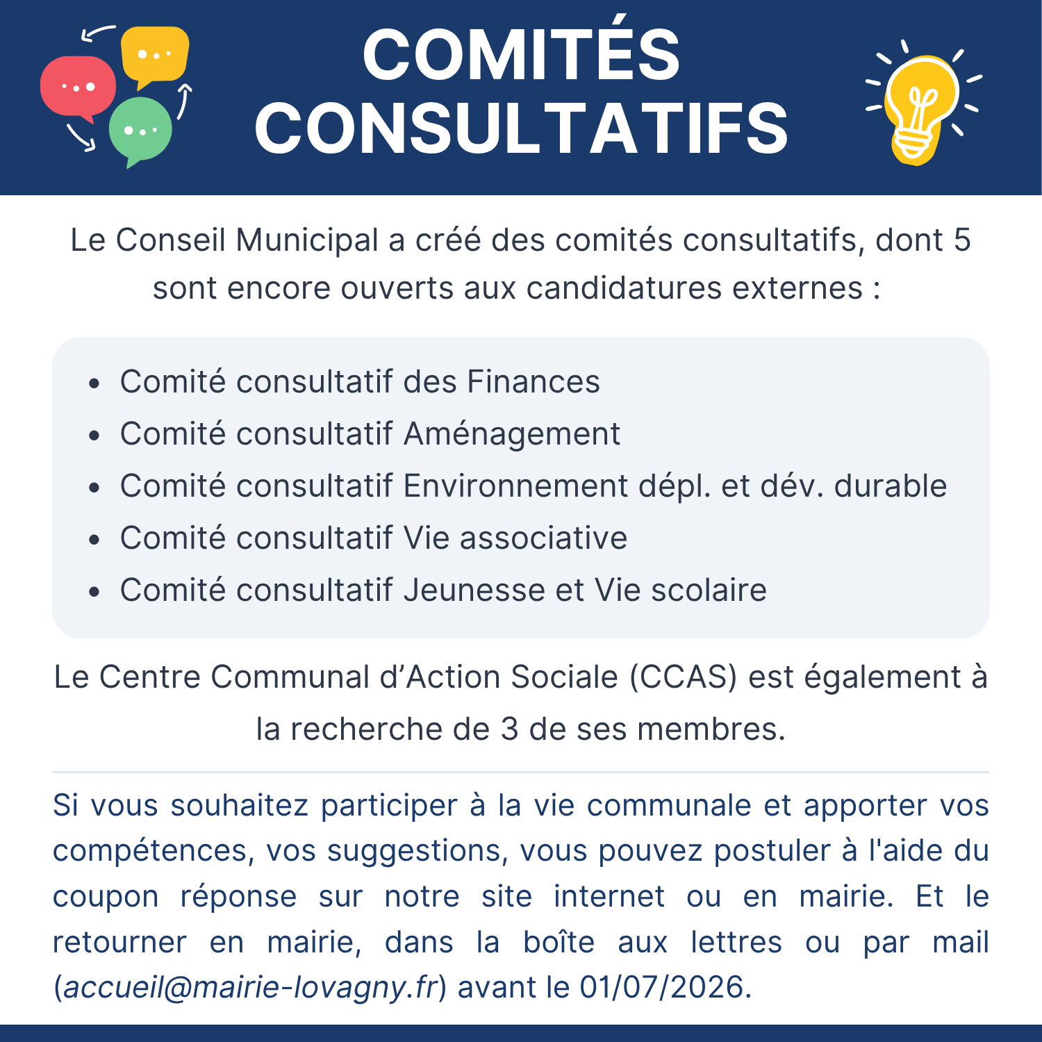 COMITÉS CONSULTATIFS