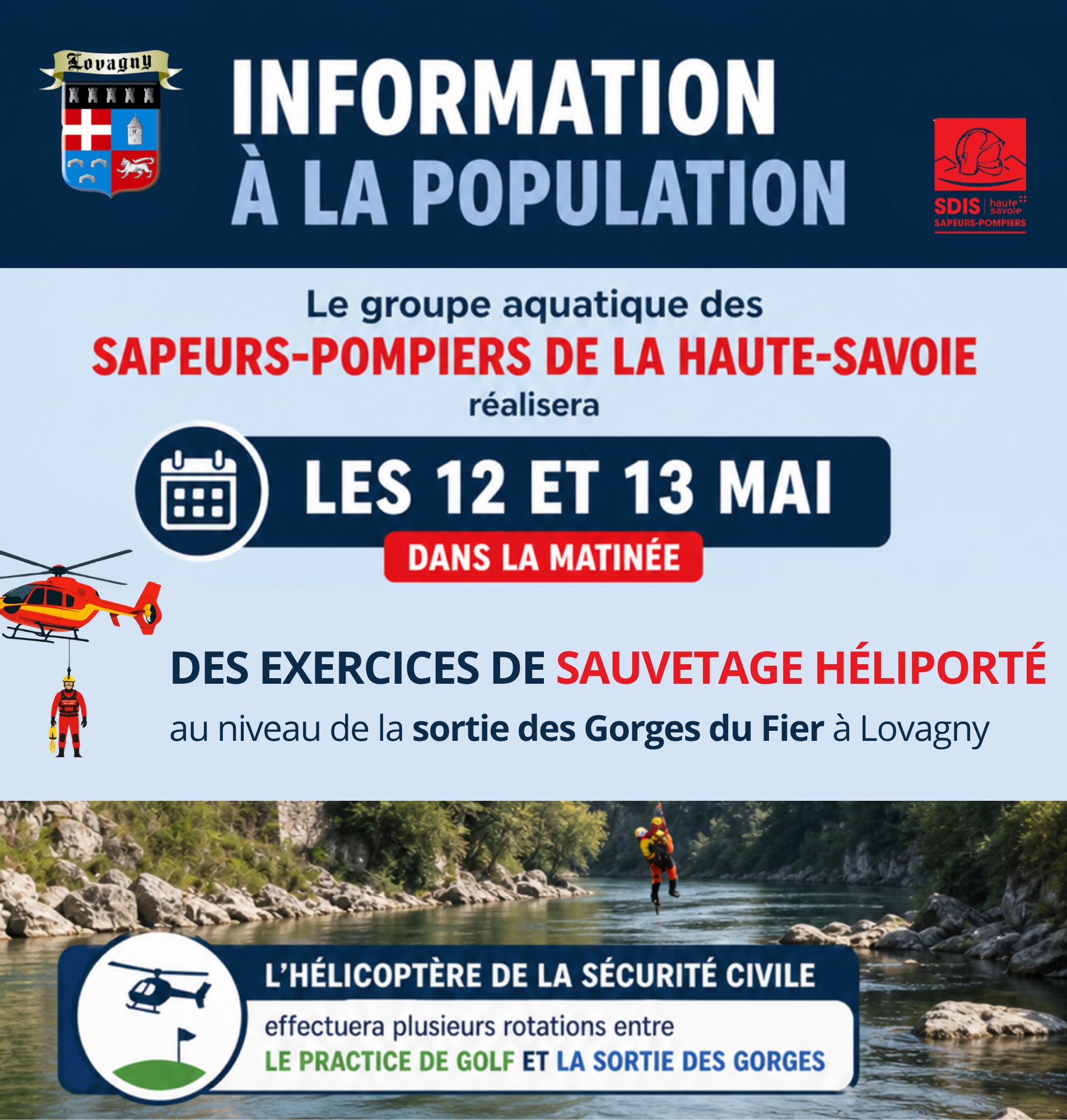 EXERCICES DE SAUVETAGE HÉLIPORTÉ