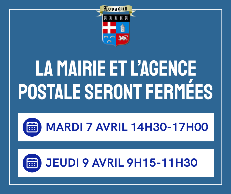 FERMETURE EXCEPTIONNELLE AVRIL