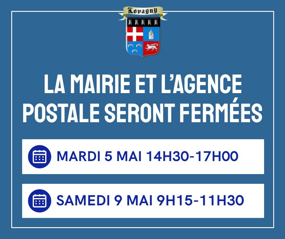 FERMETURE EXCEPTIONNELLE MAI