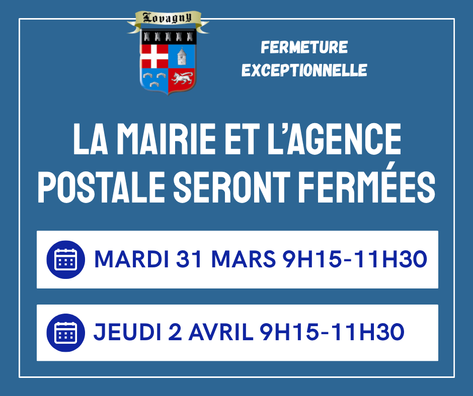 FERMETURE EXCEPTIONNELLE MAIRIE