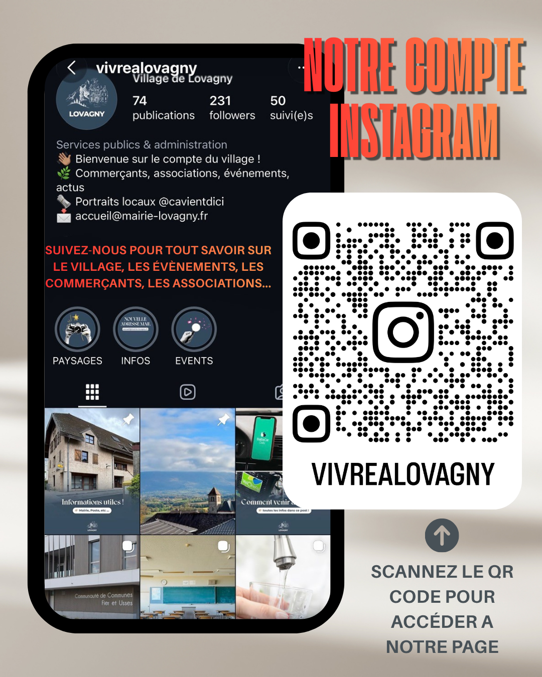 NOTRE COMPTE INSTAGRAM