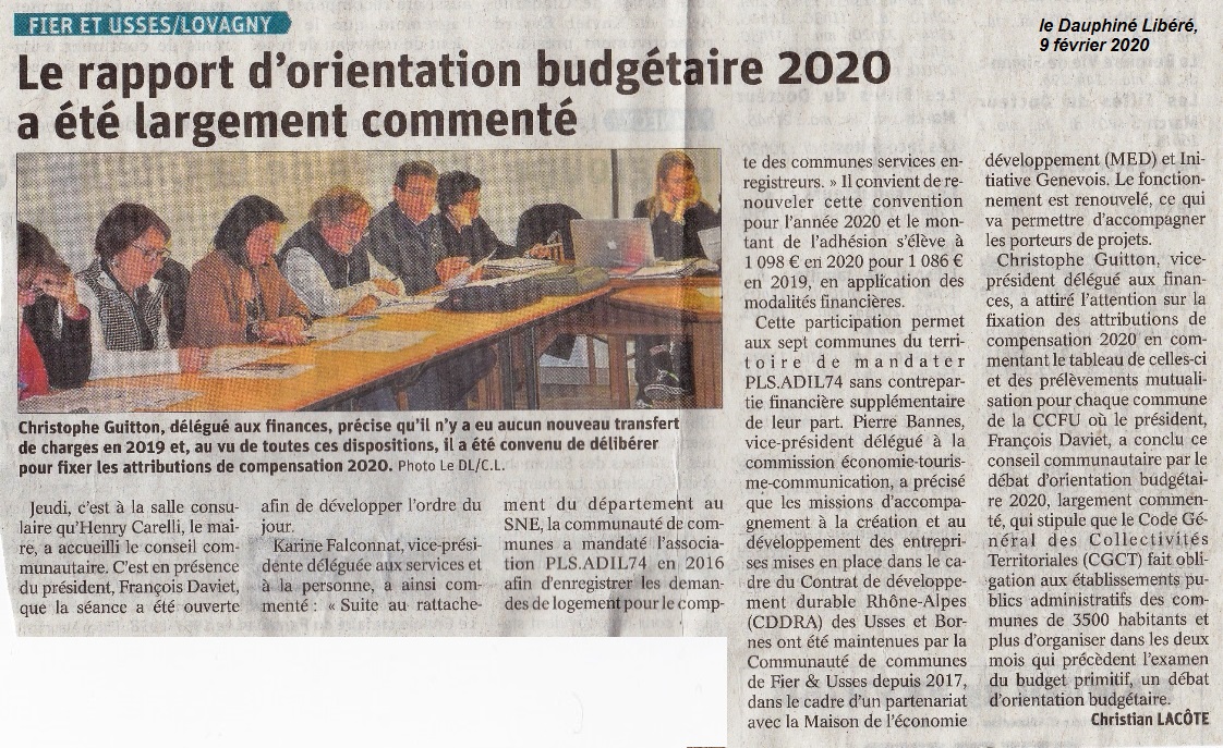 2020 02 09 conseil communautaire a lovagny