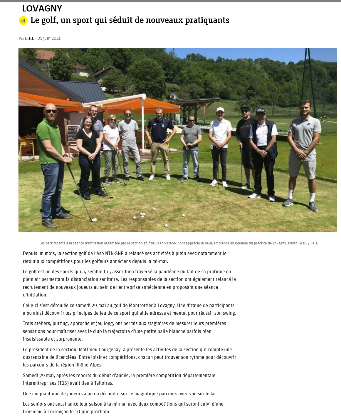 2021 06 01 le golf un sport qui seduit de nouveaux pratiquants